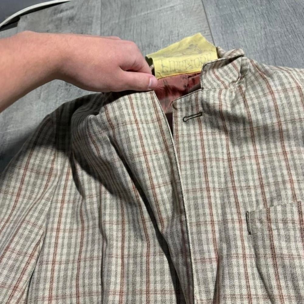 Vintage 2000s tan and brown fillmore Y2K blazer affliction style jacket - Picture 3 of 7